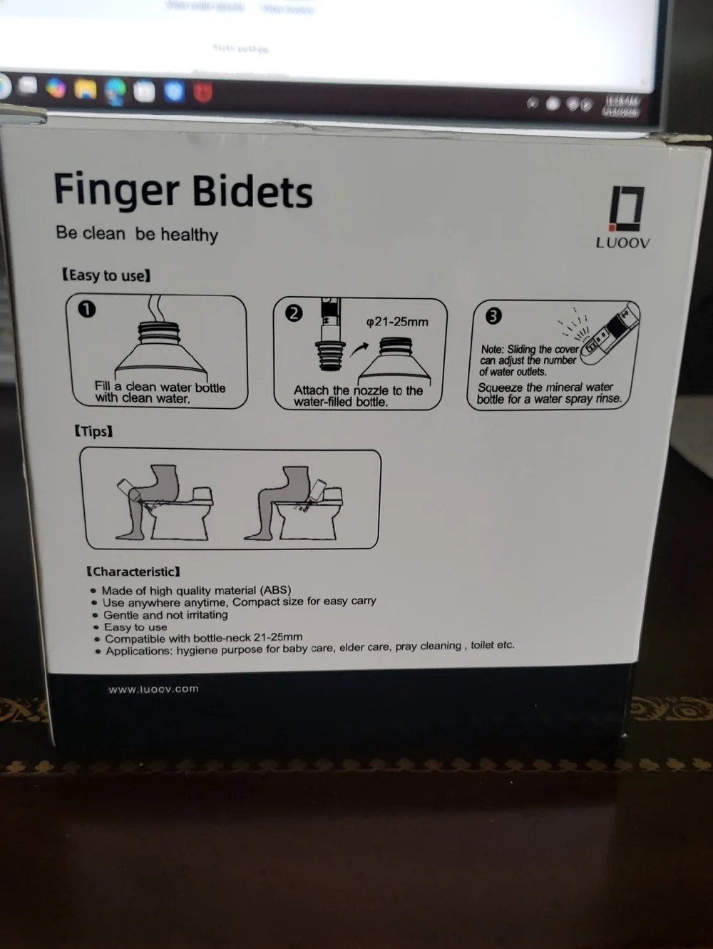 Bidet Set Of 3 Finger Bidets Personal Hygiene Travel Camping New